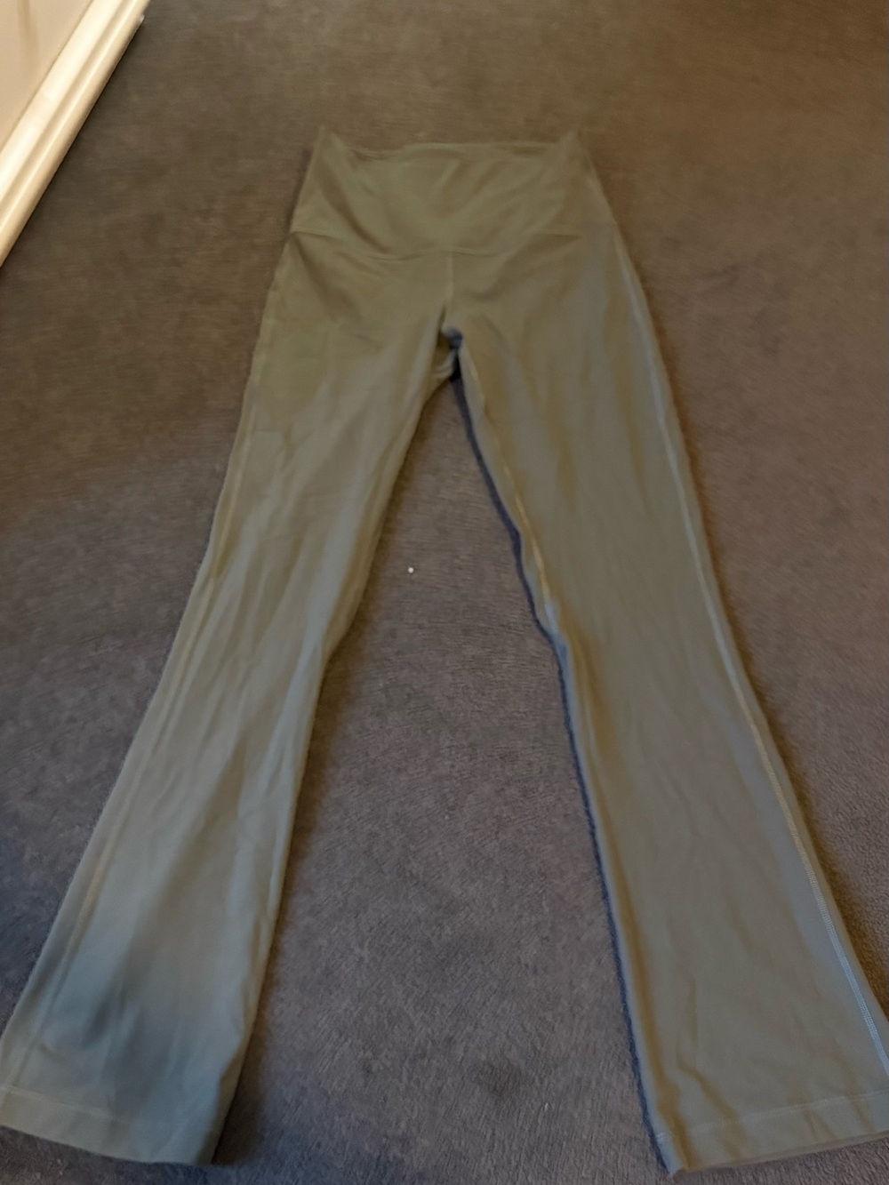 High-Rise Olive Green Flare Yoga Pants Lululemon